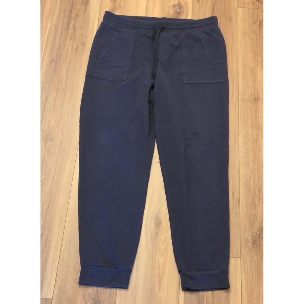 T By Talbots Elastic Waistband Jogger Pants Women's Size Large Navy